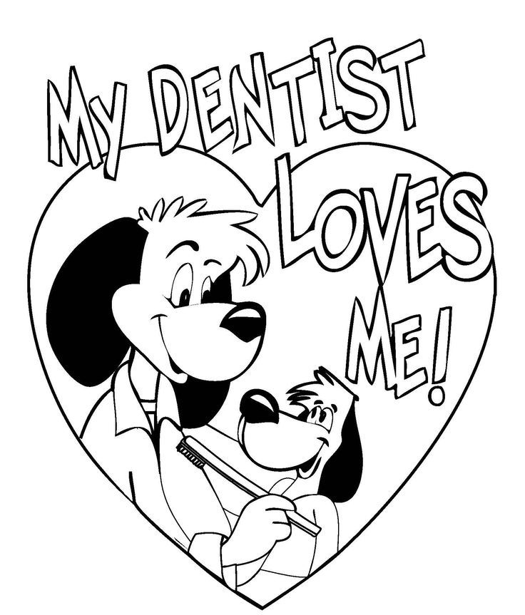 Plansa de colorat cu Dentist 6 35